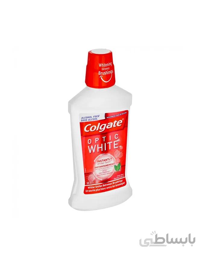 دهانشویه کلگیت - Colgate مدل Optic White در حجم 500ml