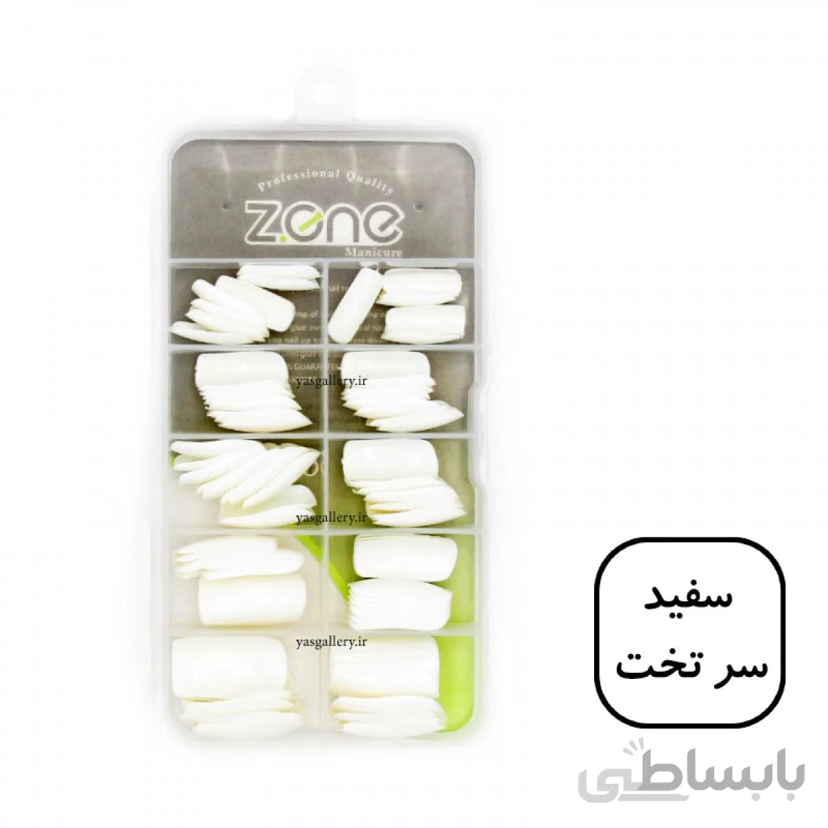 ناخن مصنوعی 100 عددی سفید سر تخت زد وان Z ONE