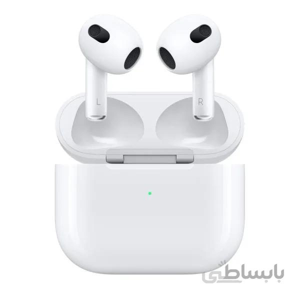 هدفون بی سیم اپل مدل AirPods 3 همراه با محفظه شارژ