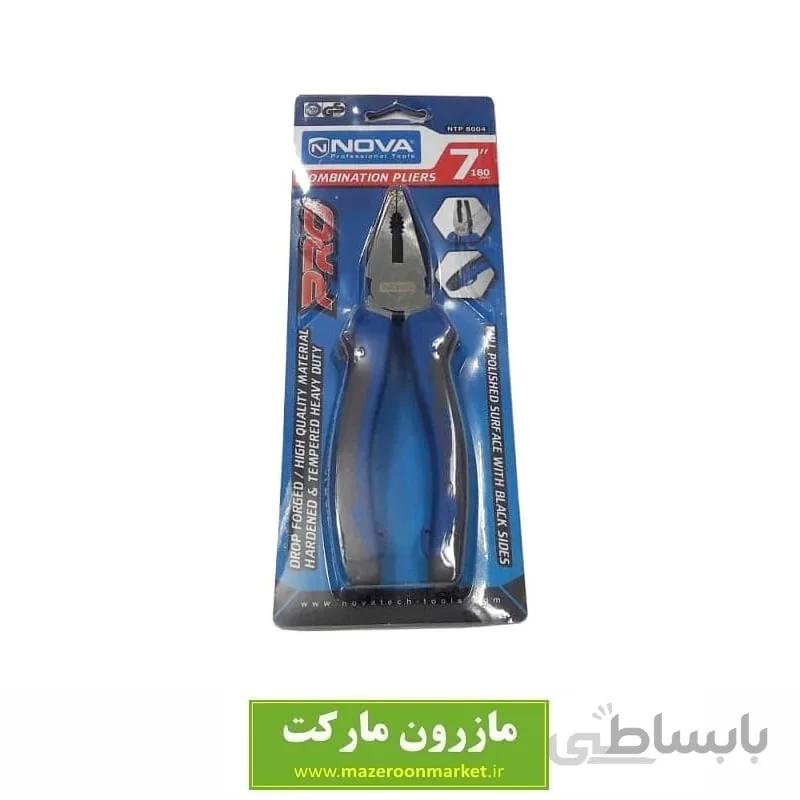 انبر دست 7 اینچ حرفه ای نووا مدل NTP-8004 ا Nova Professional Pliers 7 inch NTP-8004