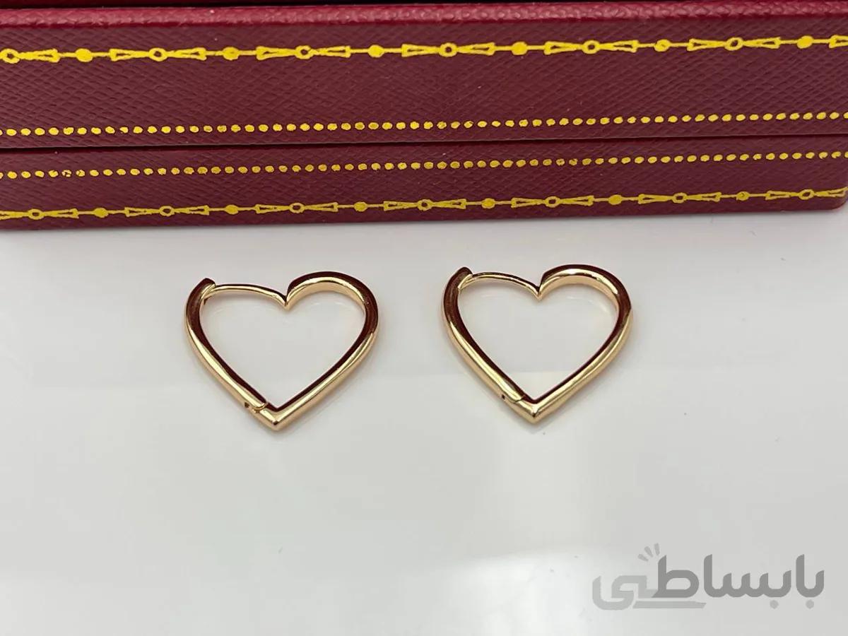 گوشواره ژوپینگ حلقه ای طرح قلب