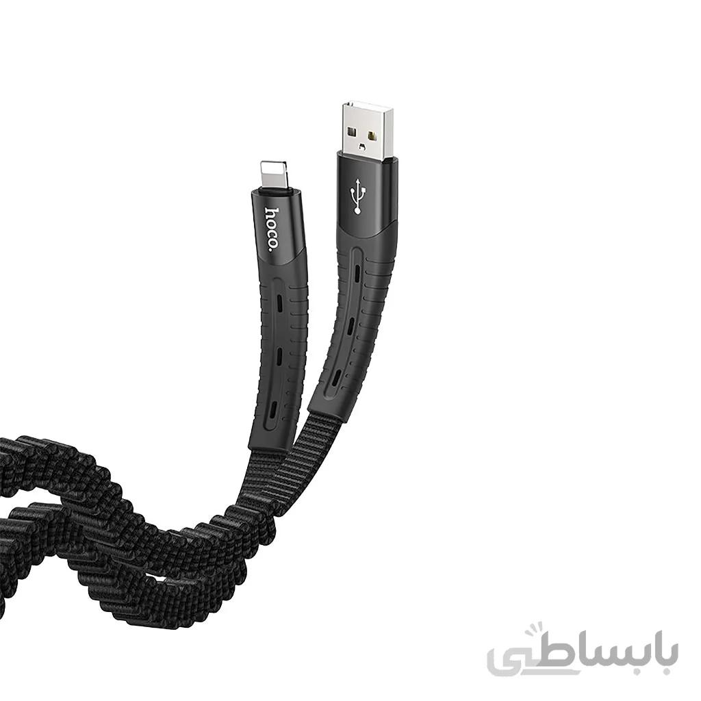 کابل 1.2 متری لایتنینگ هوکو مدل U78 کاتن ترژر ا Hoco U78 Cotton treasure Lightning Cable 1.2m