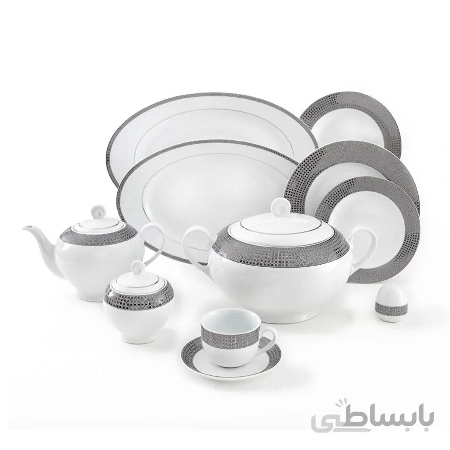سرویس چینی 102 پارچه چینی زرین سری ایتالیا اف مدل سورن