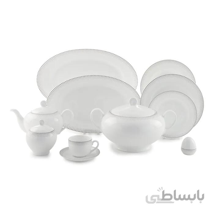 سرویس چینی 102 پارچه چینی زرین سری ایتالیا اف مدل مون بلان