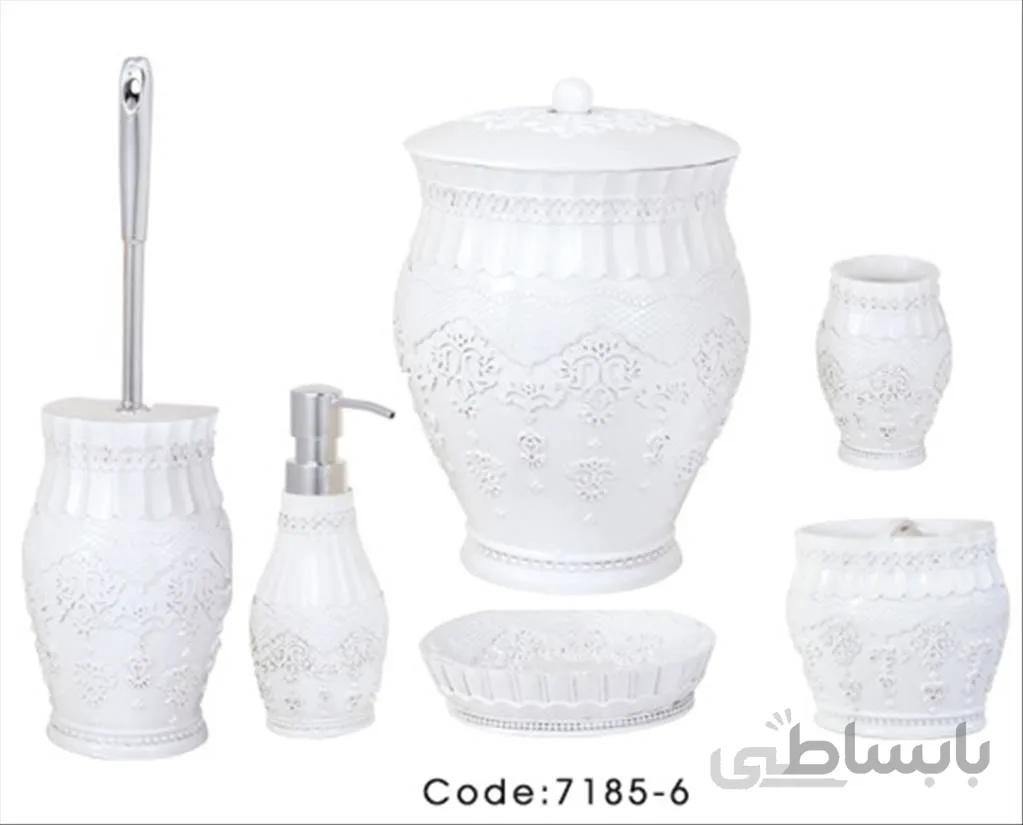 ست سرویس بهداشتی 6 پارچه کنتراست مدل 7185