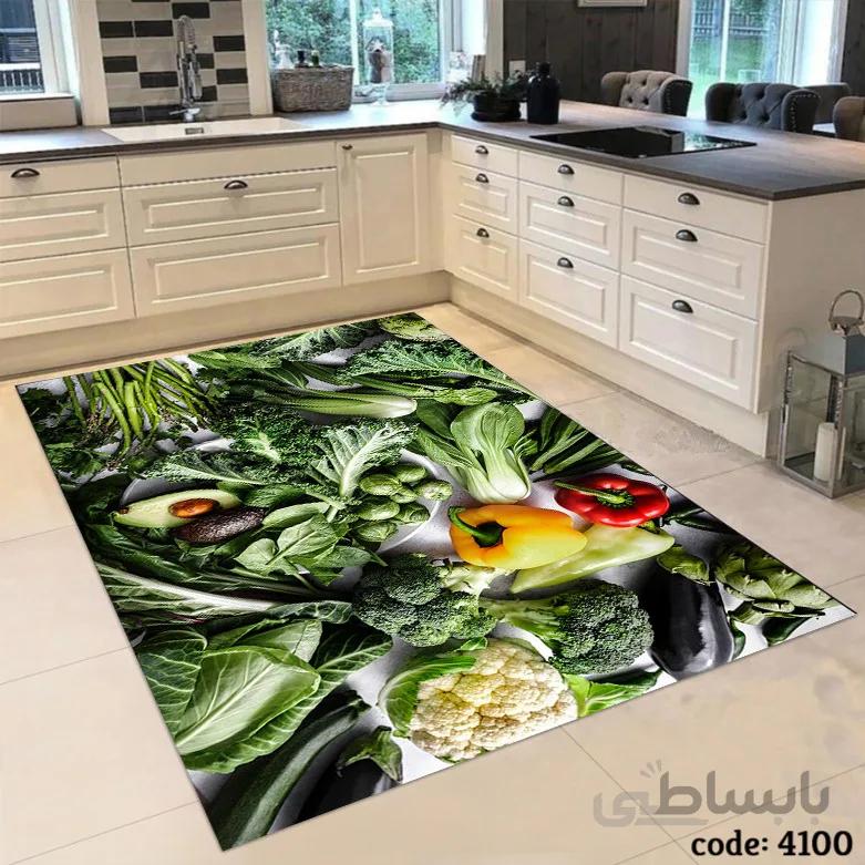 فرشینه اشپزخانه طرح صیفی جات 4100