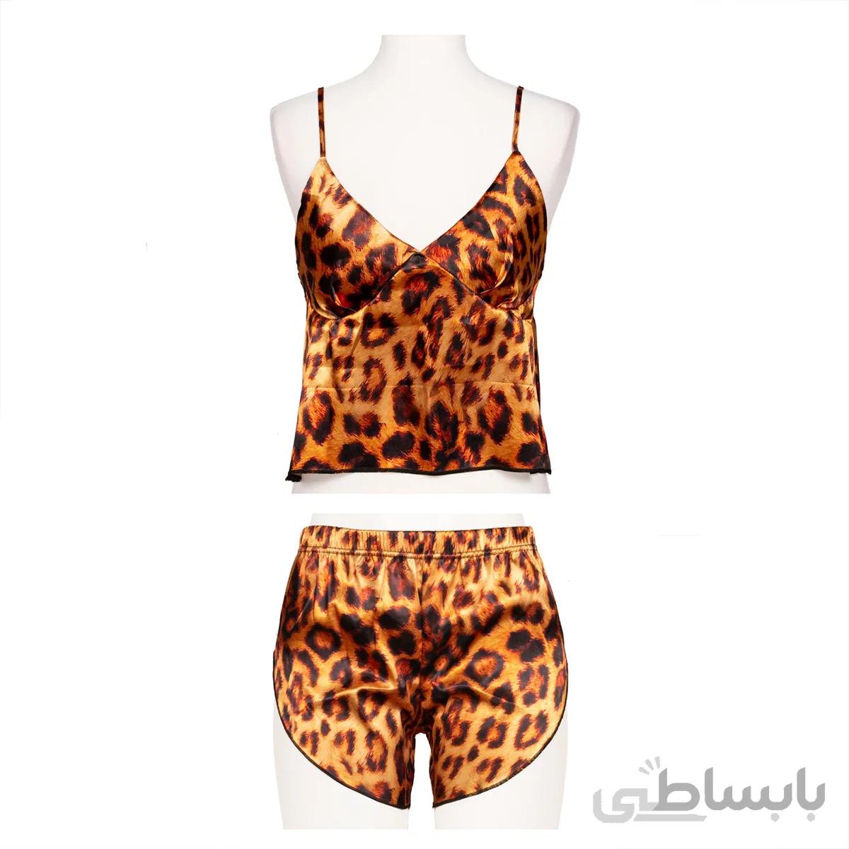 تاپ شورتک ساتن پلنگی 933