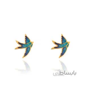 گوشواره طلا کودک طرح پرستو کد KE124