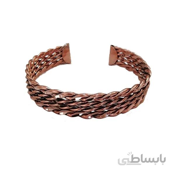 دستبند مسی پهن تارون کد JW192