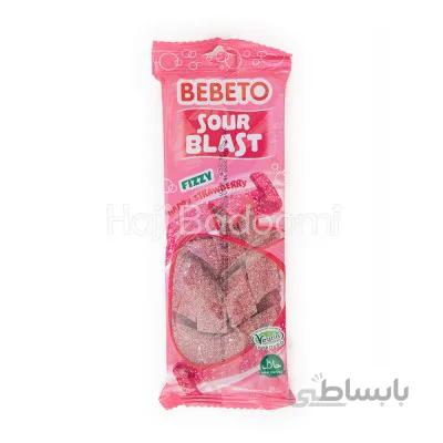 پاستیل شکری نواری ببتو توت فرنگی 180 گرمی