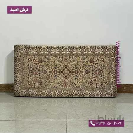 یک جفت پشتی ابری 50 در 100 طرح افشان کرم صدفی 1500 شانه خاطره کویر
