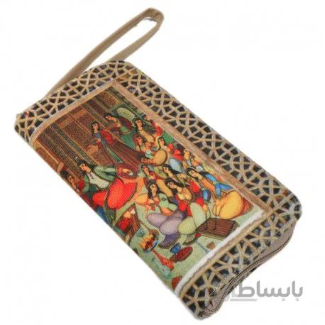 کیف پول بند دار مخمل بزم ایرانی