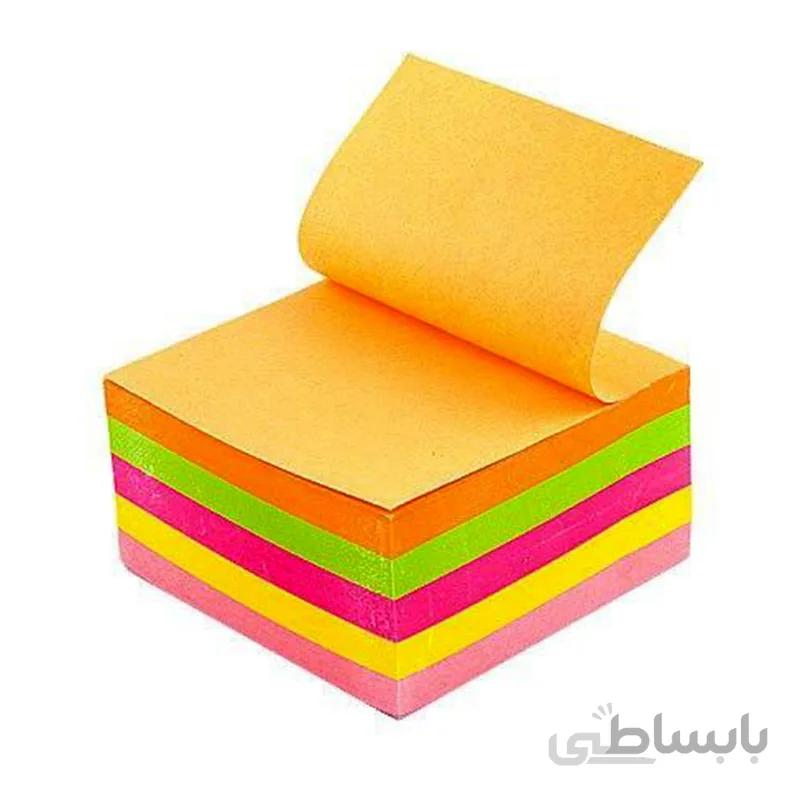 کاغذ یادداشت رنگی چسب دار مربعی سایز 5 × 5 سانتی متر 400 برگی