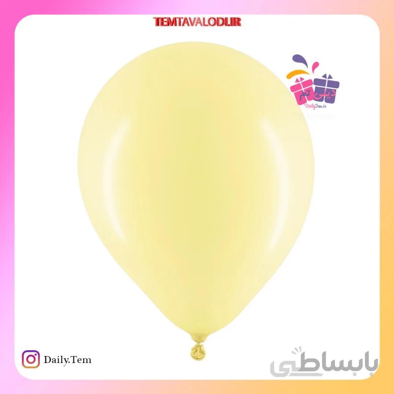 بادکنک پاستیلی نیم بالن زرد