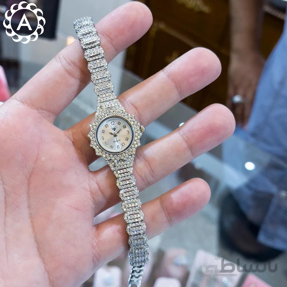 ساعت مچی زنانه نقره طرح دایموند مدل Diamond Silver 1234PR