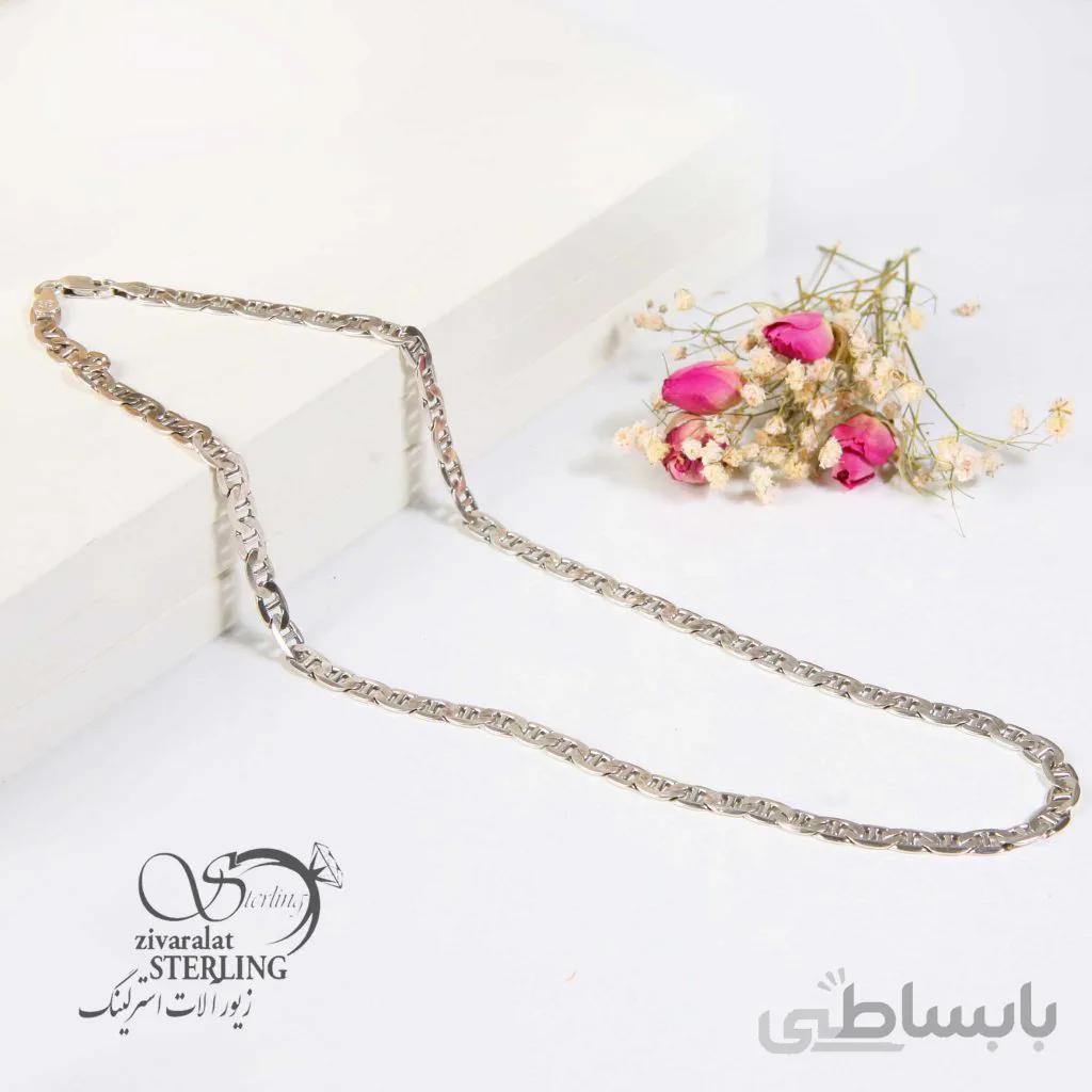 زنجیر نقره با آب طلا کد 4618