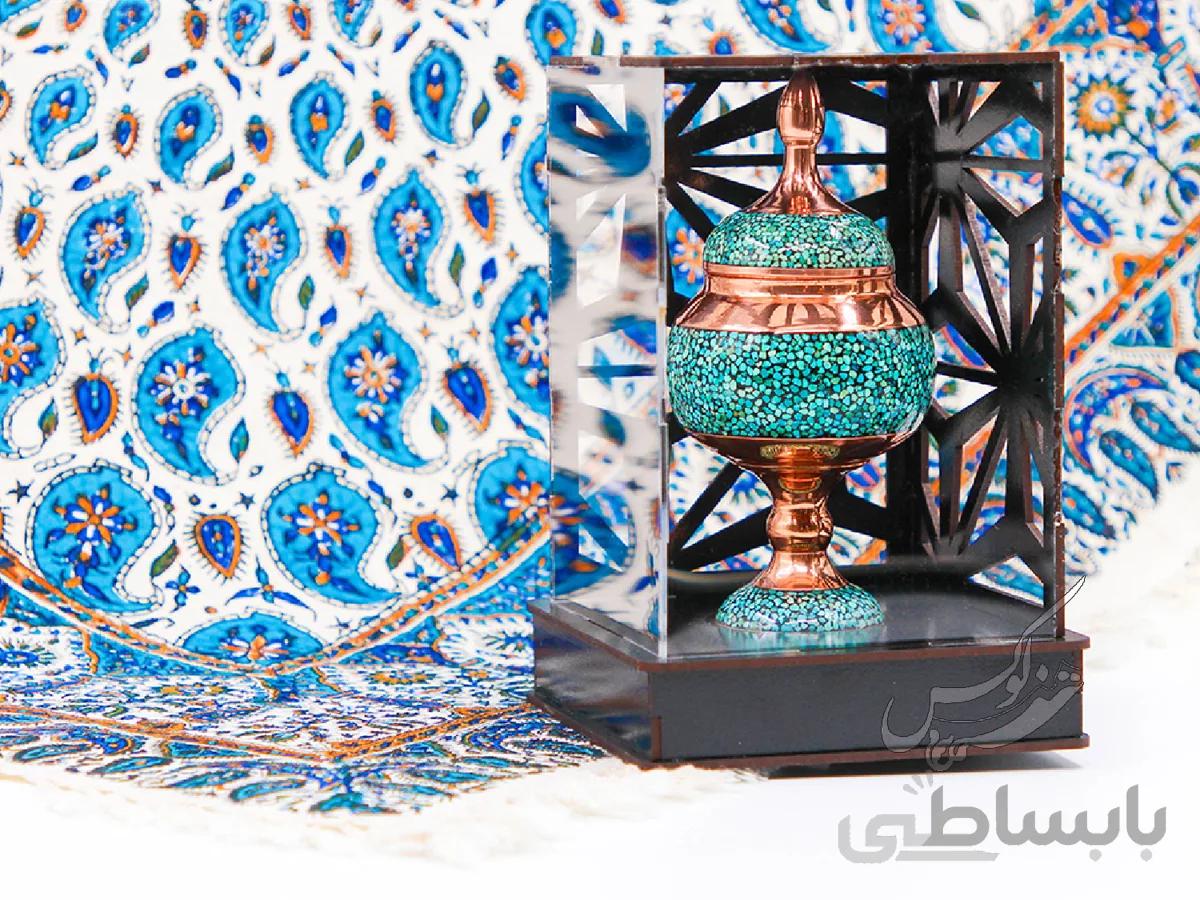 شکلات خوری فیروزه کوبی با جعبه مشبک