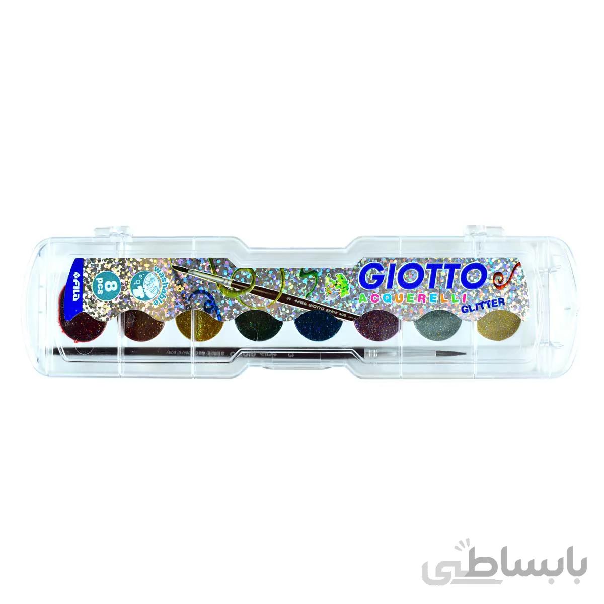 آبرنگ ۸ رنگ اکلیلی جیوتو مدل Glitter