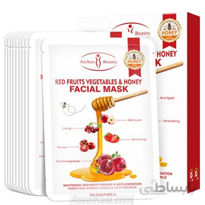 ماسک نقابی عسل و میوه های قرمز آیچون بیوتی Aichun Beauty