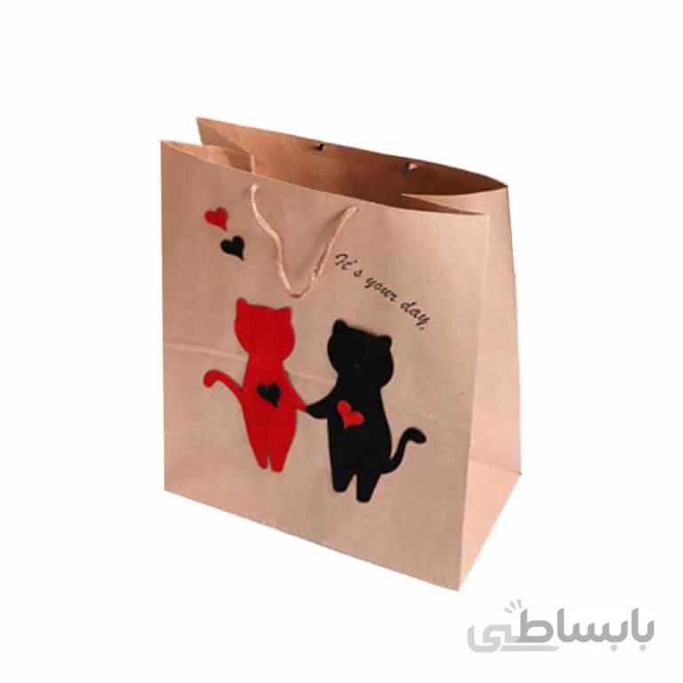 ساک کادویی طرح گربه مدل STV135
