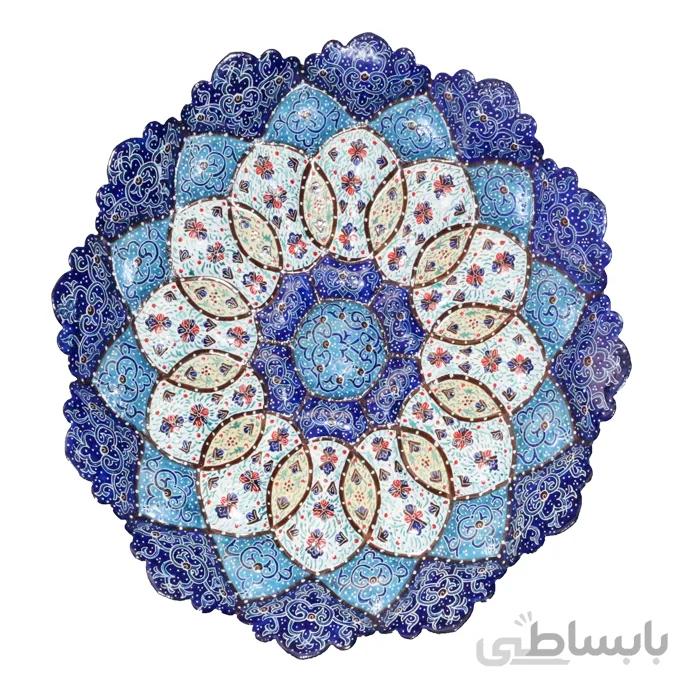 بشقاب میناکاری 25 سانتی متری کد E-02