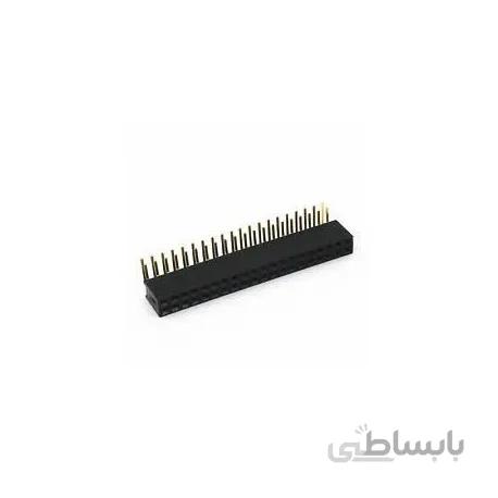 پین هدر مادگی 2x40 رایت انگل 1.27mm
