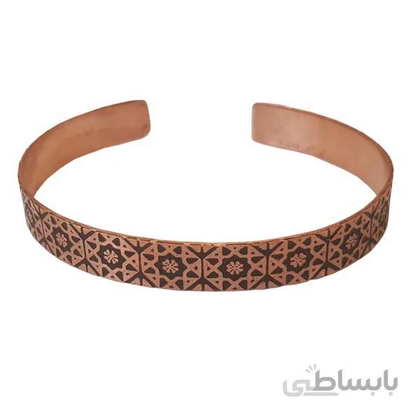 دستبند مسی یزد نقش اسلیمی کد jw109