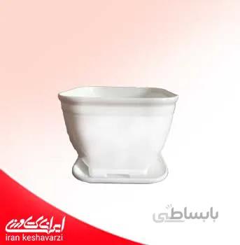 گلدان پلاستیکی مربعی سایز 17 مدل 1017