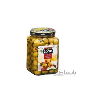 زیتون شیشه سبز فلفل دلمه 900 گرمی LORAS