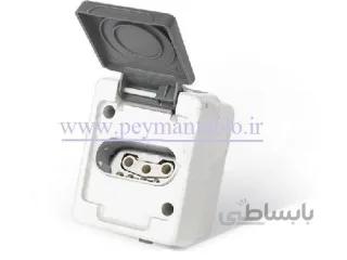 پریز سه فاز 10 آمپر 380 ولت روکار بارانی درب دار ( پارت الکتریک)