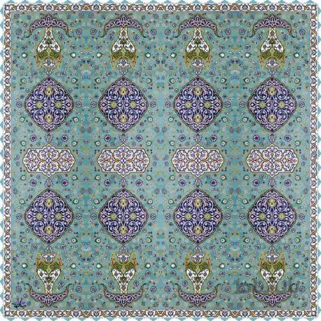رومیزی مخمل مربع کاشی شمس فیروز