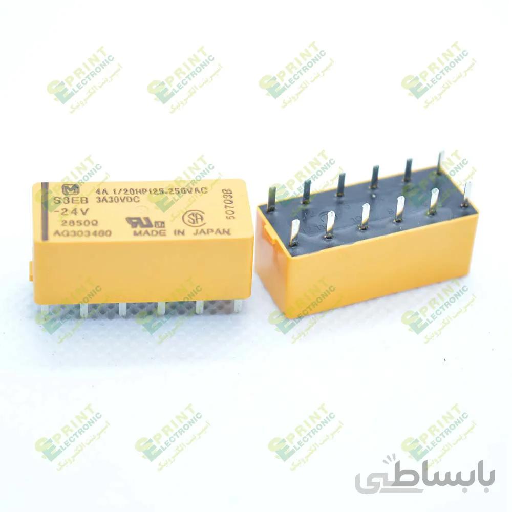 رله 24 ولت مخابراتی 12 پایه 4 آمپر Matsushita S3EB-24V