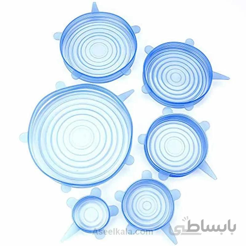 درپوش محافظ غذای سیلیکون Silicon تعداد 6 عددی