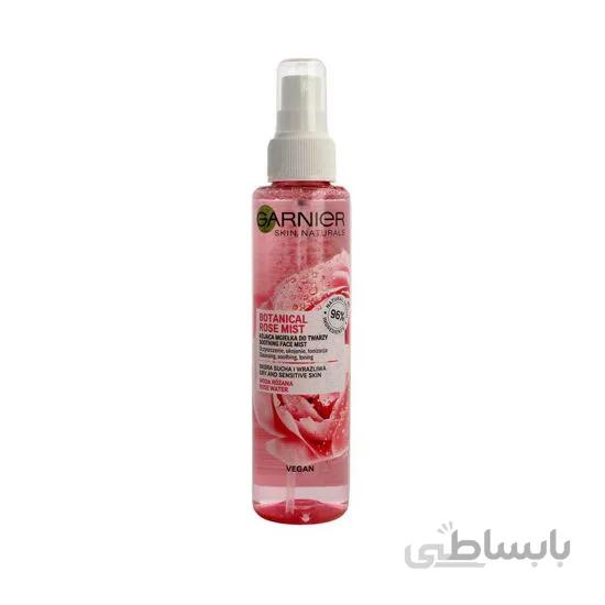 اسپری آبرسان و پاک کننده صورت گل رز گارنیه Garnier ا Garnier Skin Naturals Botanical Rose Mist Soothing face mist