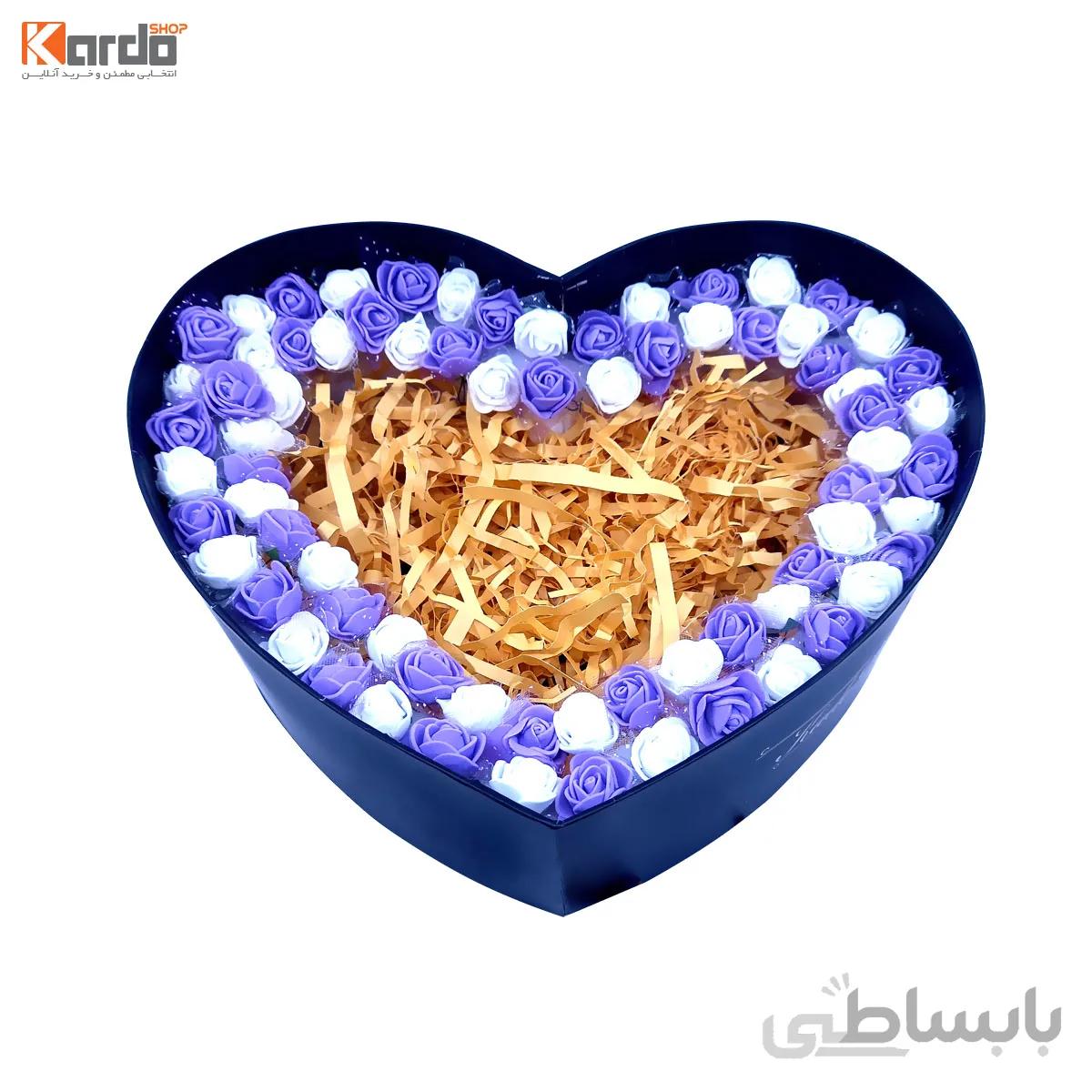 جعبه هدیه طرح قلب تزئین شده کد k1170