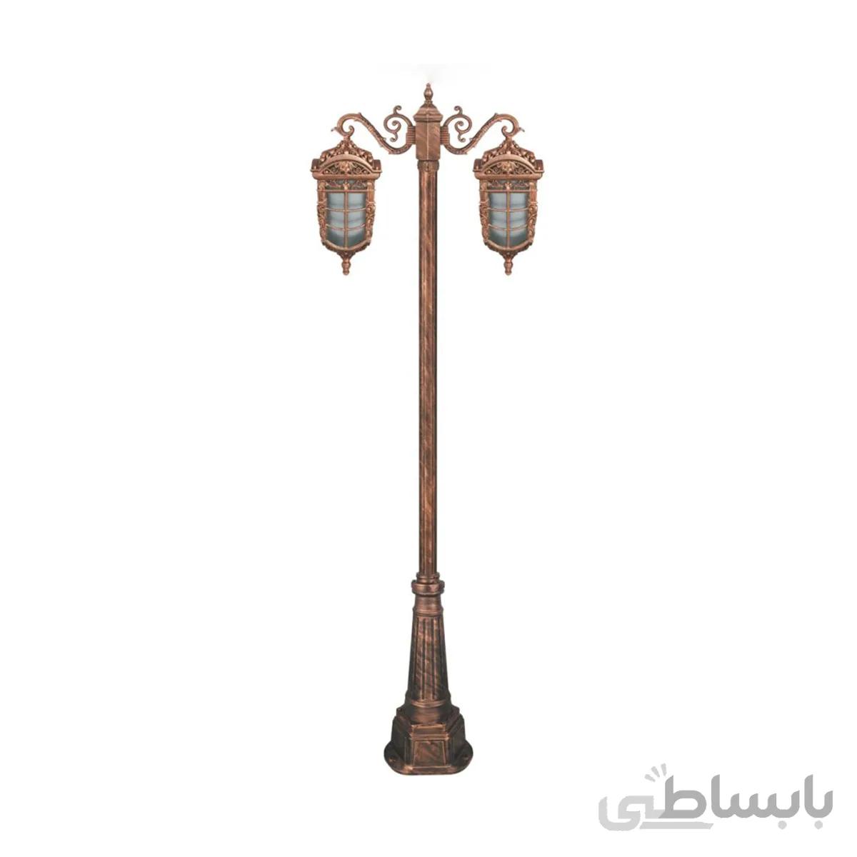 چراغ پارکی دو شاخه تکشیدفام مدل پادرا 8922D