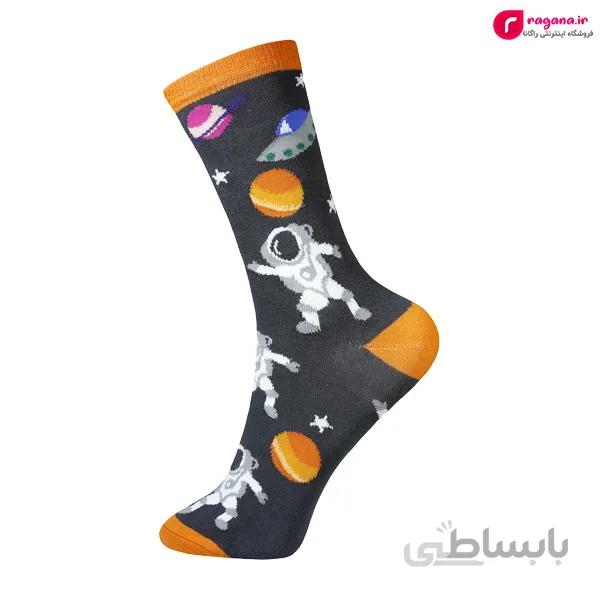 جوراب زنانه ساق بلند EKMEN طرح فضانورد کد R215289