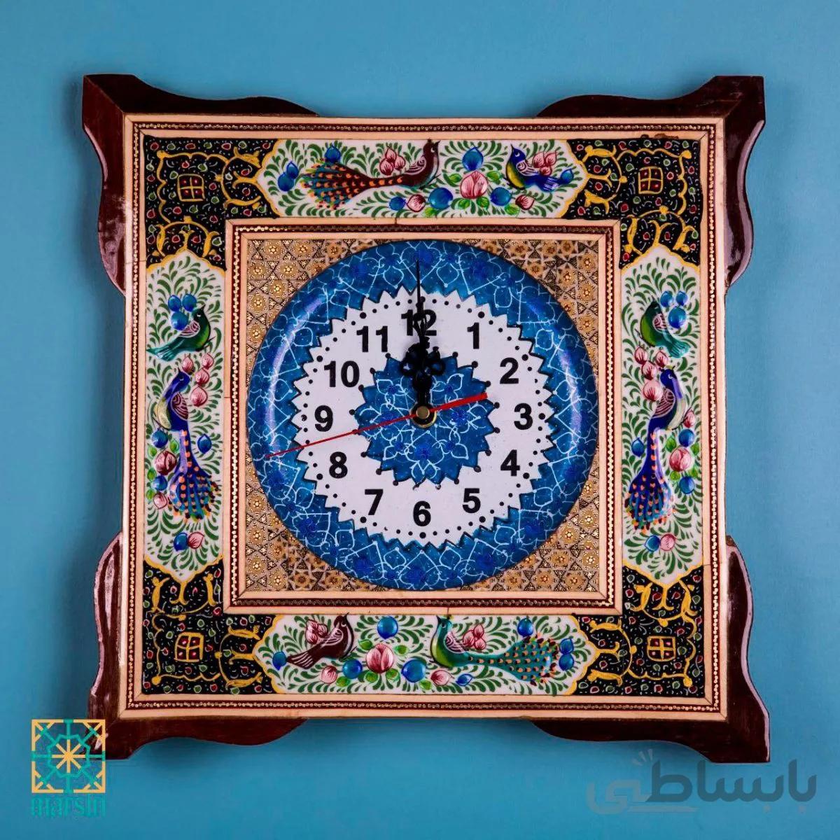 ساعت دیواری خاتم کاری کد 58