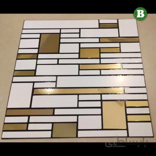 بین کابینتی سفید طلایی کد R574