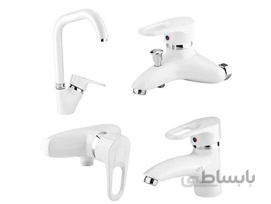 شیرآلات اهرمی نوتریکا مدل رز (سفید*ست کامل)