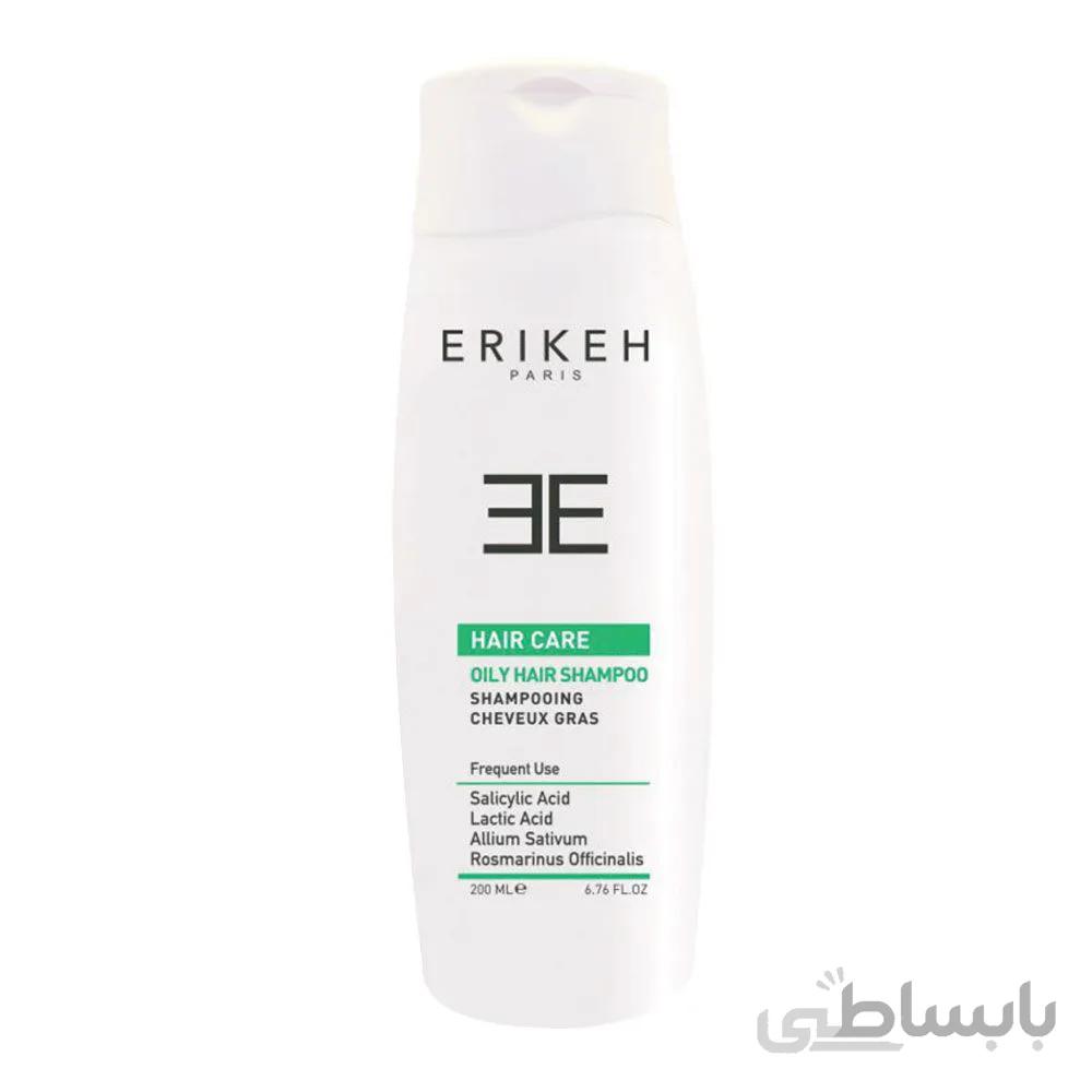 شامپو روزانه مخصوص موهای چرب اریکه 200 میلی لیتر ا Erikeh Greasy Hair Shampoo 200 ml