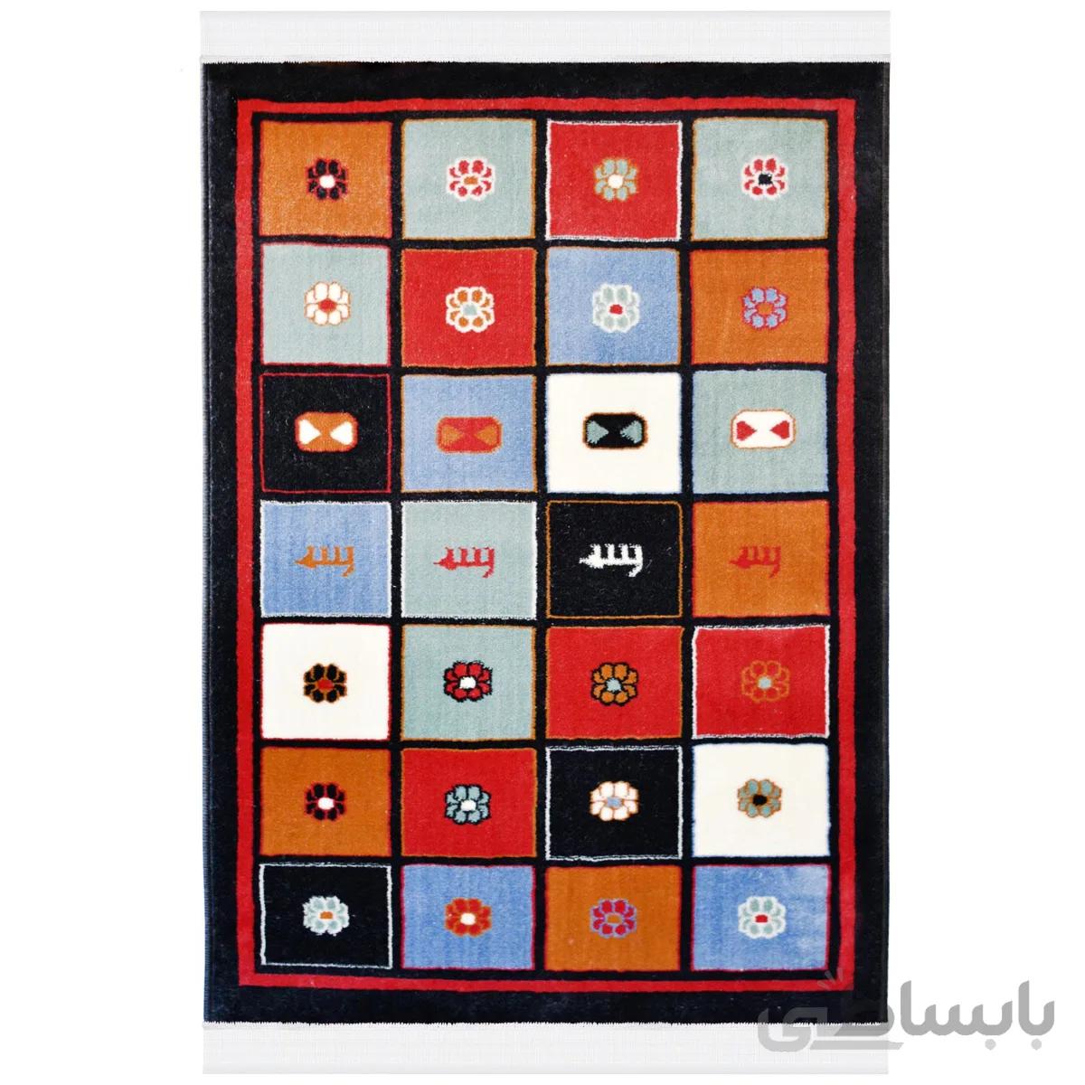 فرش ماشینی فرش سهند کد 4544 زمینه مشکی 120*80(یک متری)