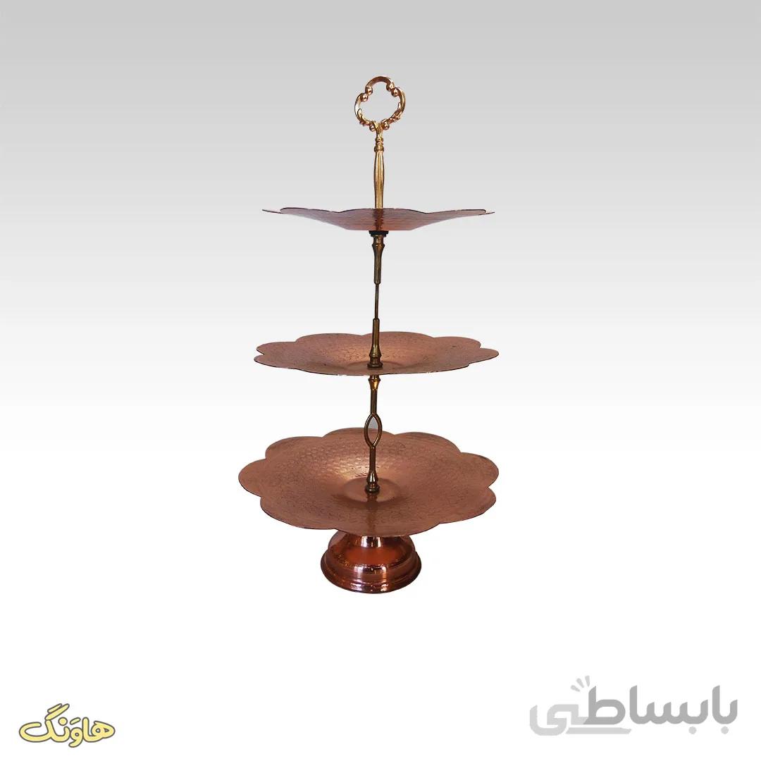 شیرینی خوری سه‌طبقه مسی J001