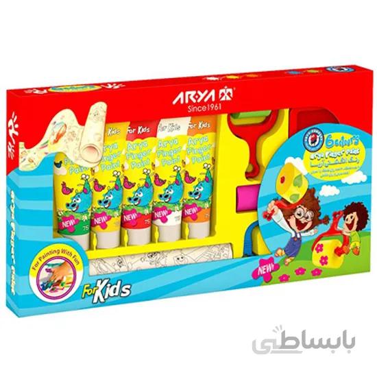 رنگ انگشتی با ابزار آریا (Arya) مدل 6 رنگ