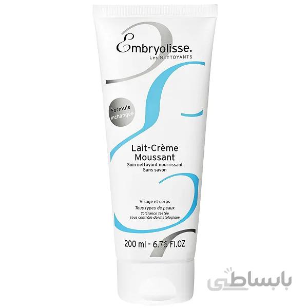 کرم فوم تمیز کننده و مرطوب کننده آمبریولیس Embryolisse حجم ۲۰۰ میل | بدون صابون