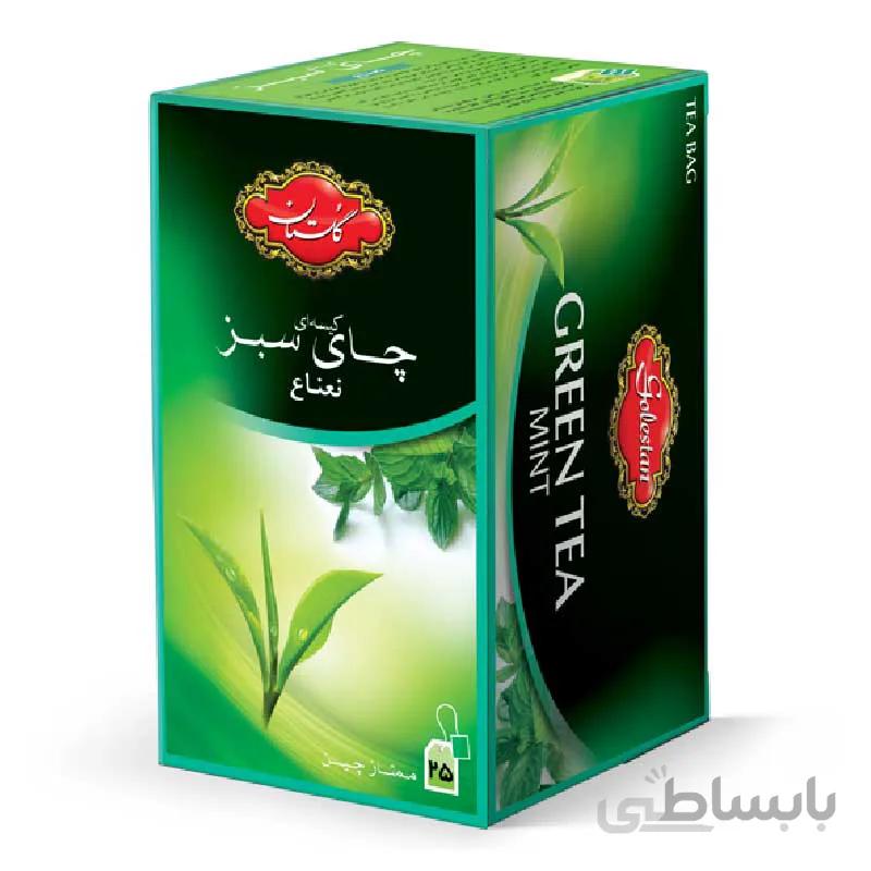 تی بگ چای سبز و نعنا گلستان 25 عددی