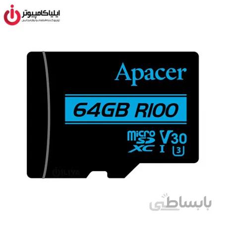کارت حافظه میکرو اس دی اپیسر کلاس 10 استاندارد U3 ظرفیت 64 گیگابایت