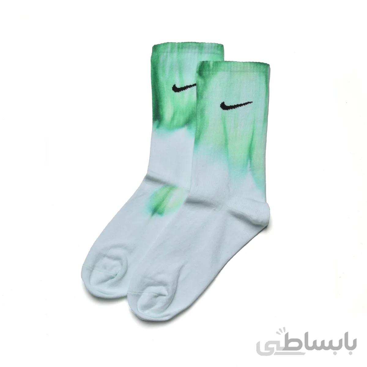 جوراب ساقدار نایک آبرنگی سبز ماپاما