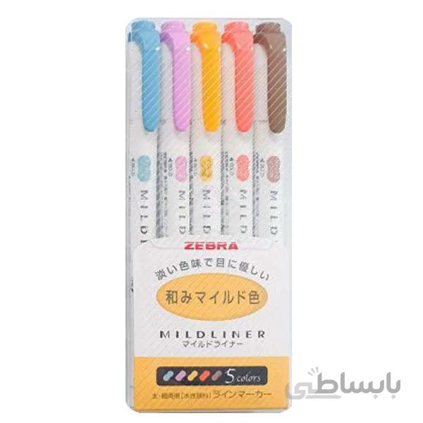 ماژیک علامت گذار دو سر زبرا مدل Mildliner - Warm