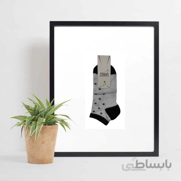 جوراب زنانه nopak طرح دورنگ خال خالی